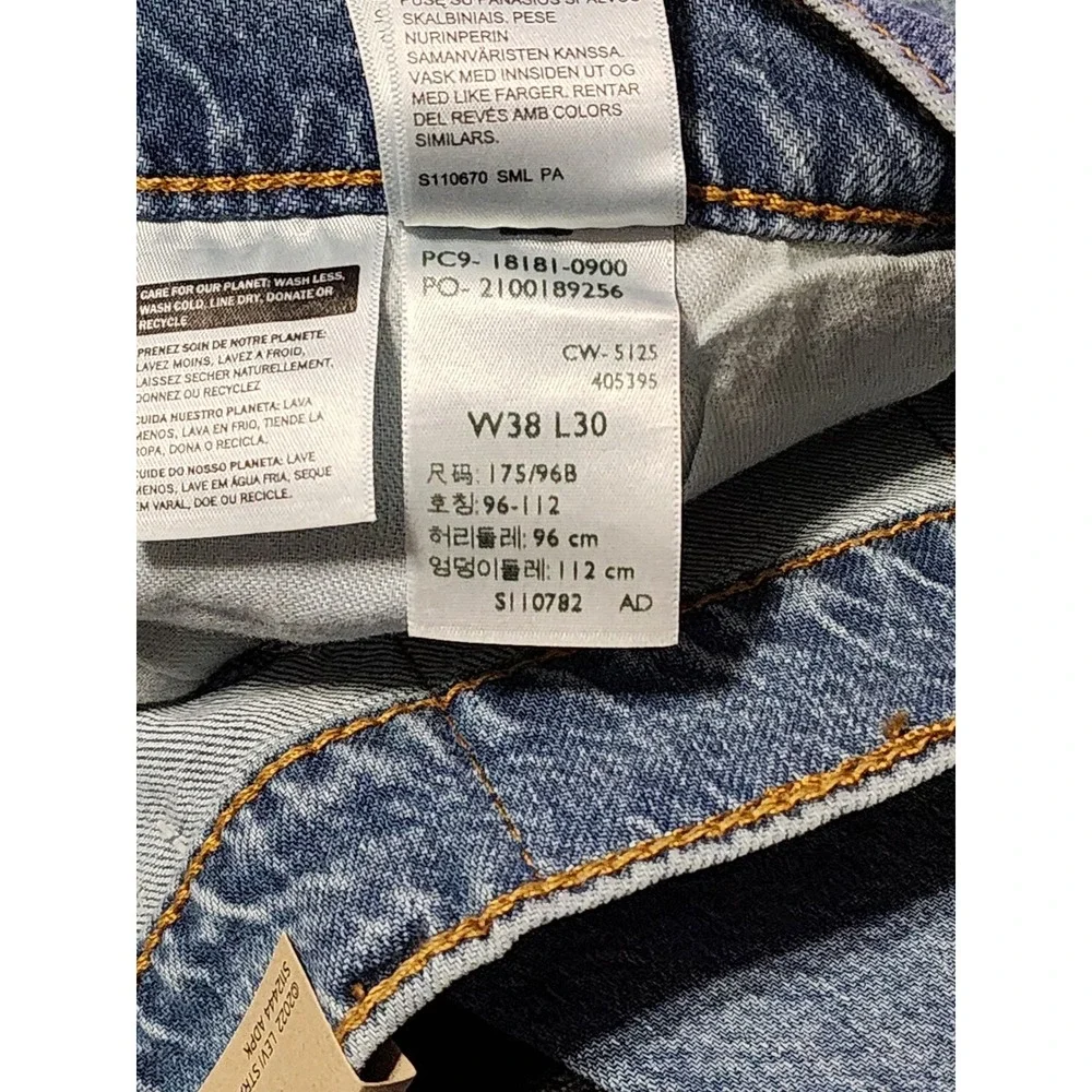 Levi's 541 Athletic Taper Jeans Stretch 38x30 Light Blue